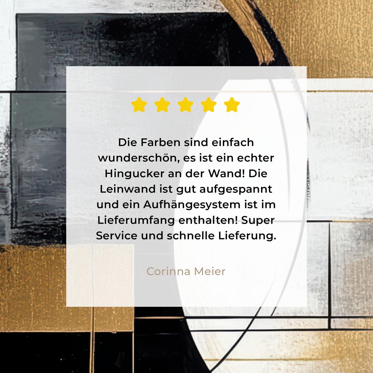 LEINWANDBILD Abstrakt - Gold - Silber - Formen - Ästhetik Wanddeko 90x60 cm - Multicolor, Textil (90/60cm) - MuchoWow