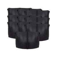 PFLANZSACK Vliesstoff 40/30 cm (10-tlg. Set) - Schwarz, Textil (30cm) - Intirilife