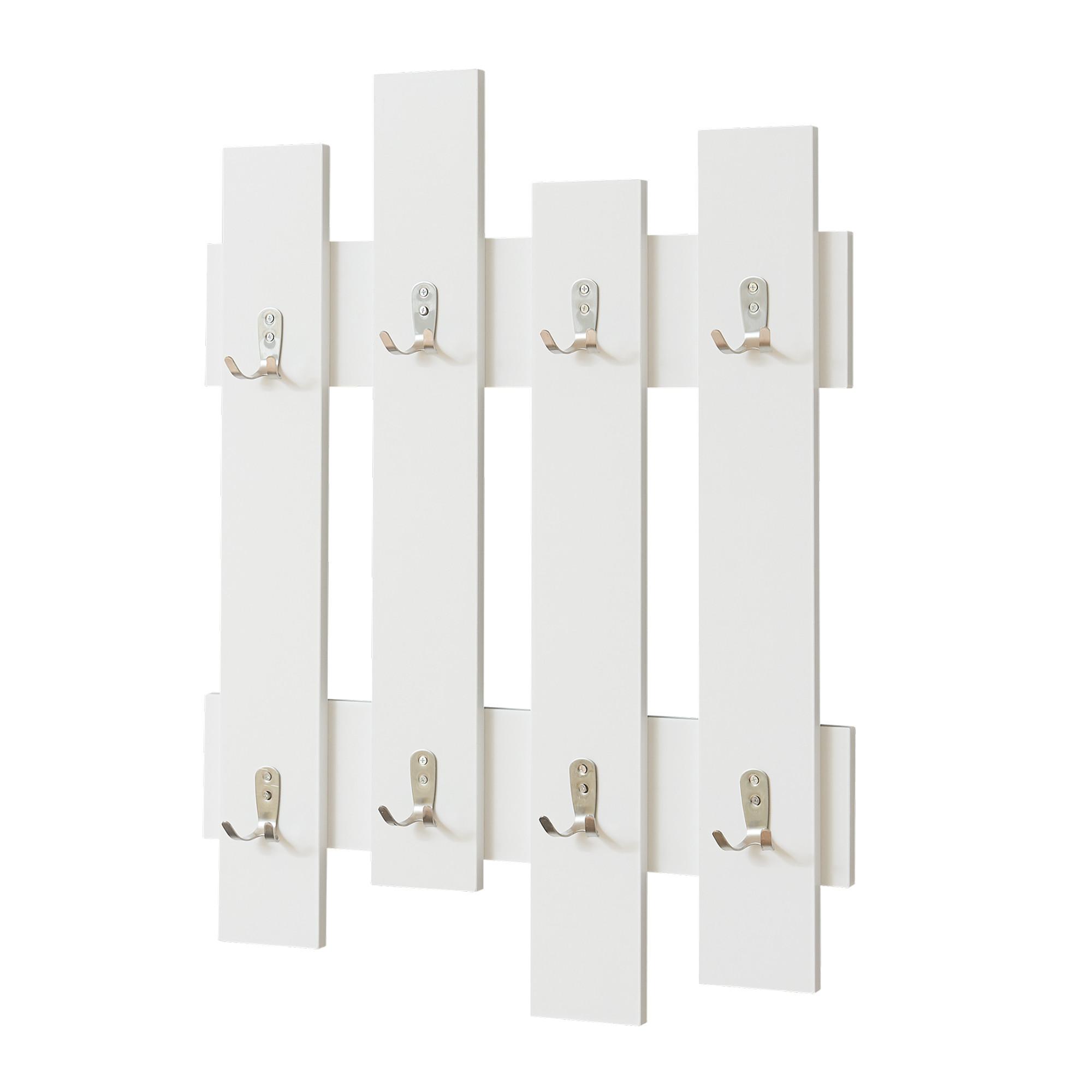 WANDGARDEROBE Raseborg - Weiß, Holzwerkstoff (60/80/3cm) - [en.casa]
