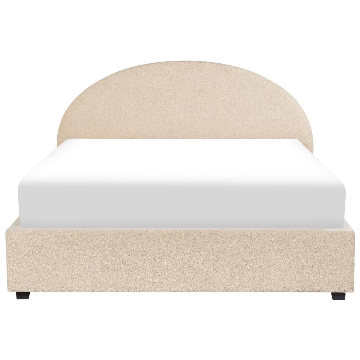 POLSTERBETT Beige Bouclé 180x200 cm Vaucluse - Beige, Textil (180/200cm) - Beliani