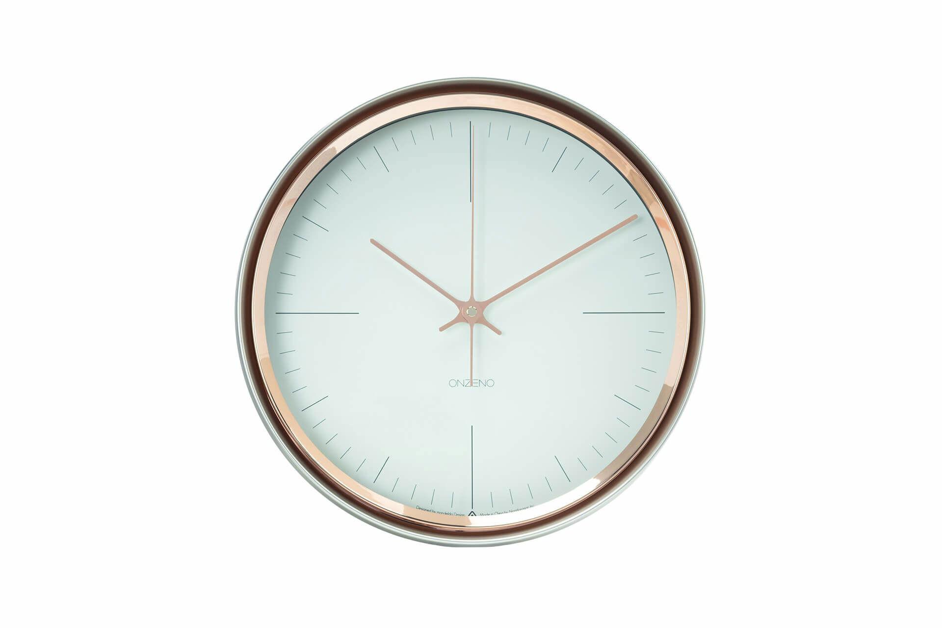 WANDUHR Design Weiß 33/33 cm - Weiß, Glas/Holzwerkstoff (32.7/32.7/8cm) - ONZENO