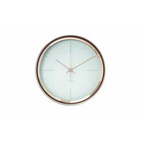 WANDUHR Design Weiß 33/33 cm - Weiß, Glas/Holzwerkstoff (32.7/32.7/8cm) - ONZENO