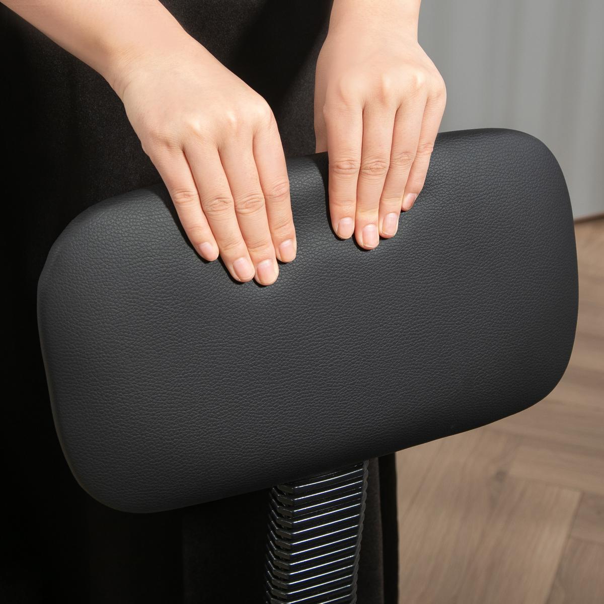 BÜROSTUHL Ergonomischer Zeichenstuhl, Höhenverstellbar Computerstuhl mit Fußring - Schwarz, Kunststoff (52/92/52cm) - HOMCOM