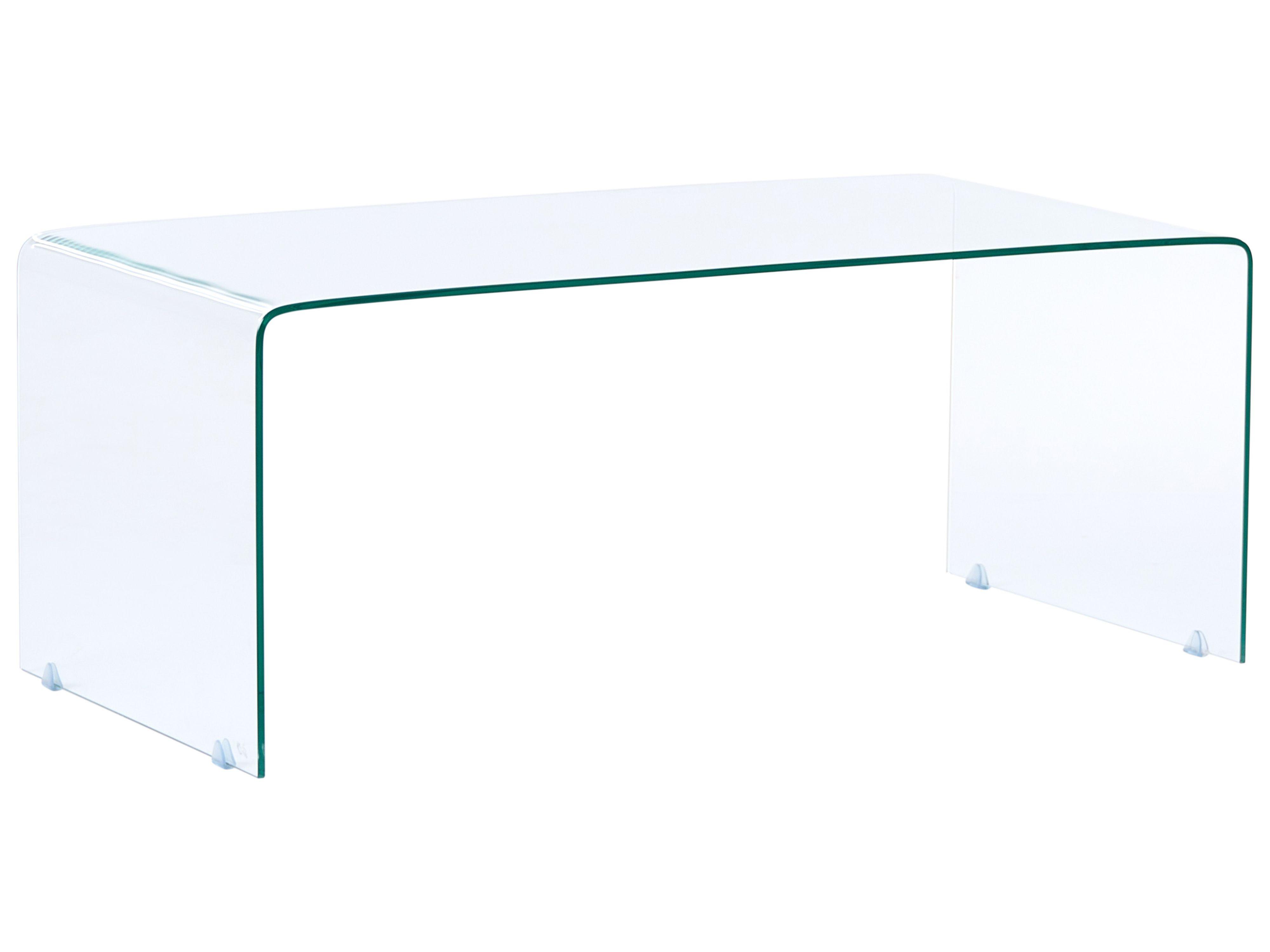 COUCHTISCH Glas transparent 100/50/40 cm Kendall - Transparent, Glas (50/100/40cm) - Beliani