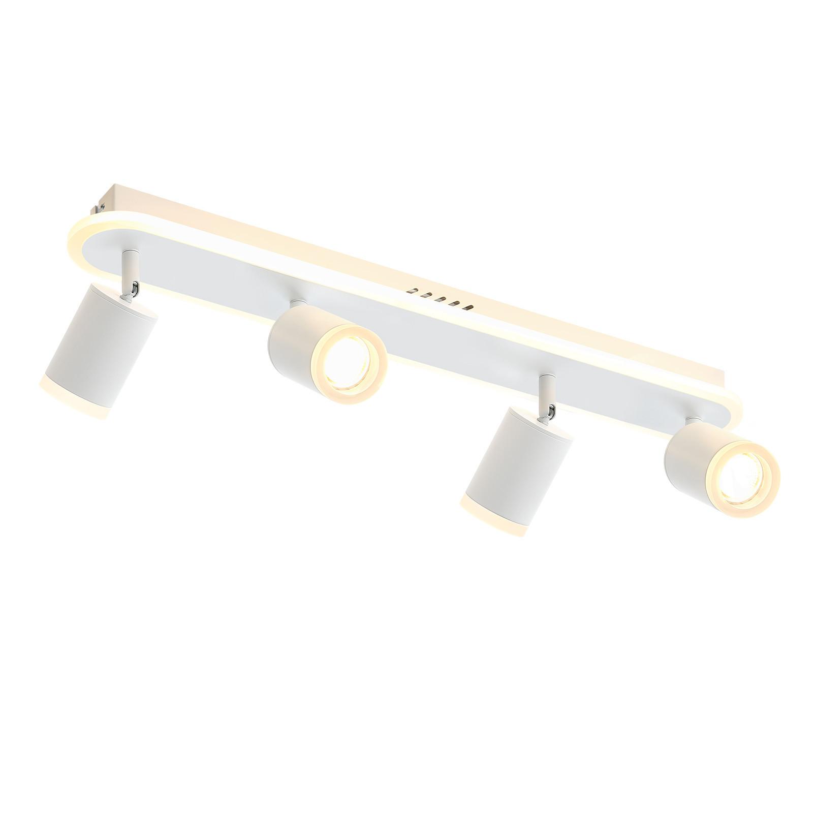 DECKENSTRAHLER Lichtelf 4-flammig 57/8/10 cm - Weiß, Metall (57/8/10cm) - Nettlife