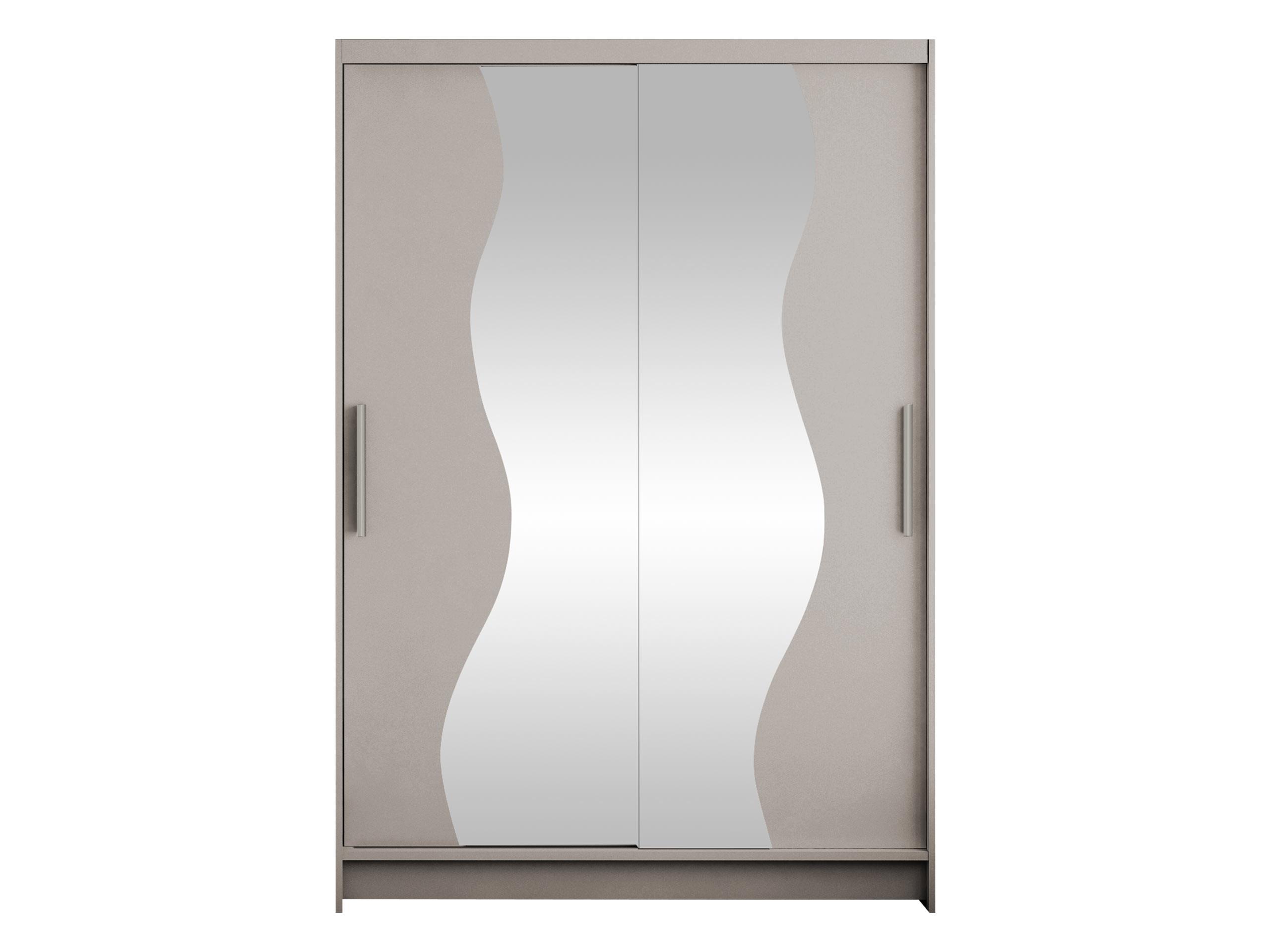 KLEIDERSCHRANK Miami S - Kaschmir/Silberfarben, Holzwerkstoff/Kunststoff (120/200/58cm) - MIRJAN24