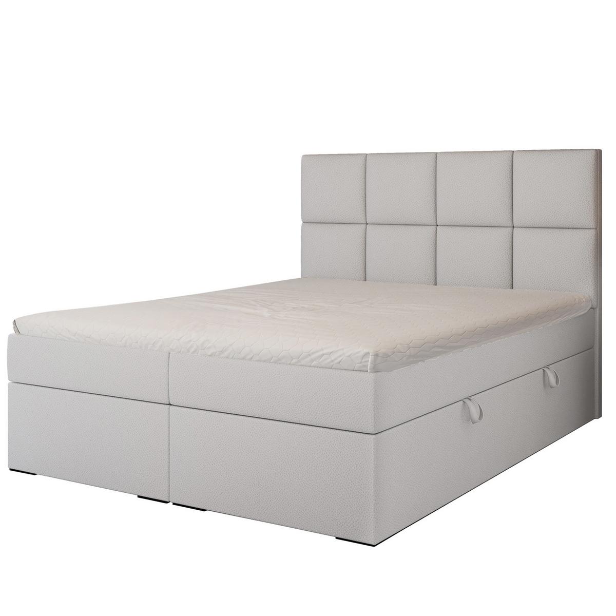 BOXBETT 120x200 cm mit Topper - Weiß, Textil (120/200cm) - Idohome