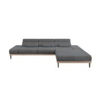 ELEKTRISCHES ECKSOFA Rechts MONA 316x205x85 Dunkelgrau Cord - Dunkelgrau, Holzwerkstoff/Textil (316/205cm) - ALTDECOR