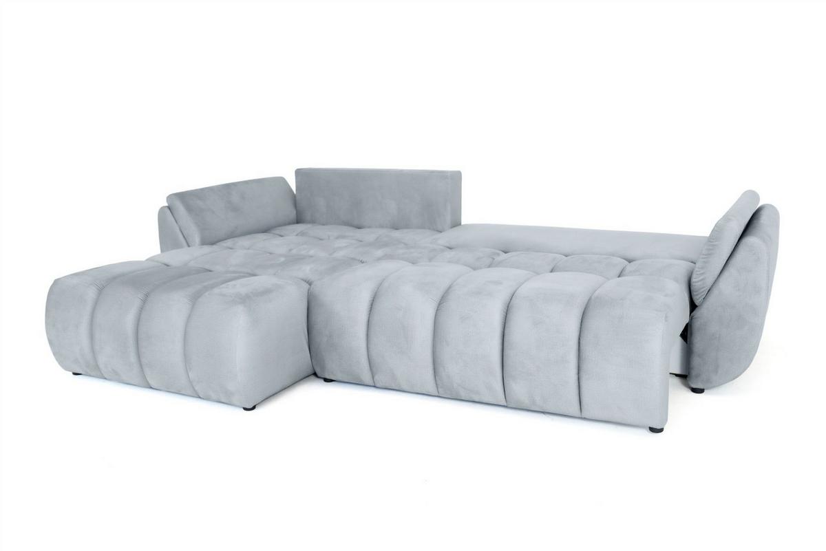 ECKSOFA Collin Mit Schlaffunktion - Hellgrau, Holzwerkstoff/Textil (280/185cm) - Fun Möbel
