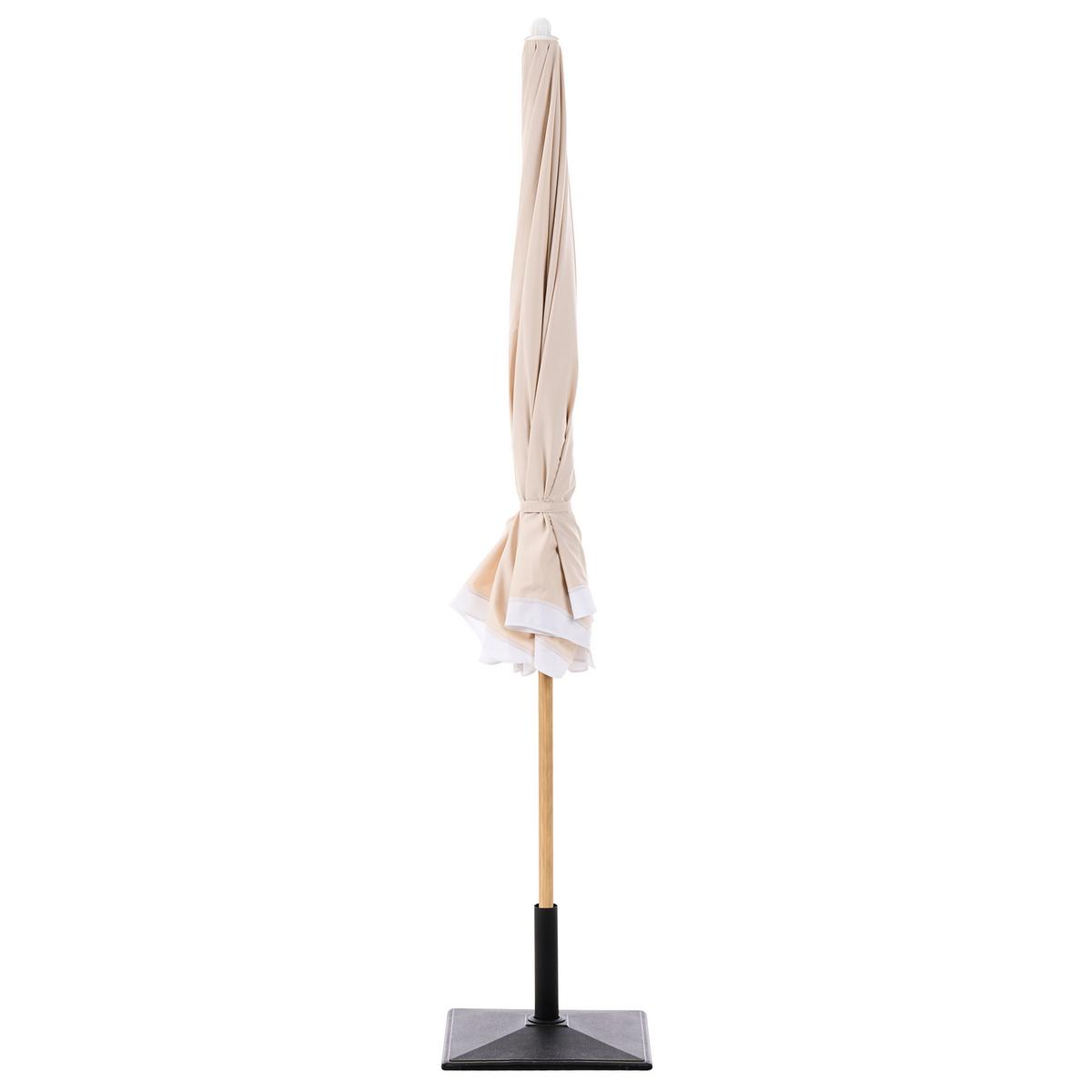 MARKTSCHIRM 232 cm Beige Sestriere - Hellbraun/Beige, Textil (232/232cm) - Beliani