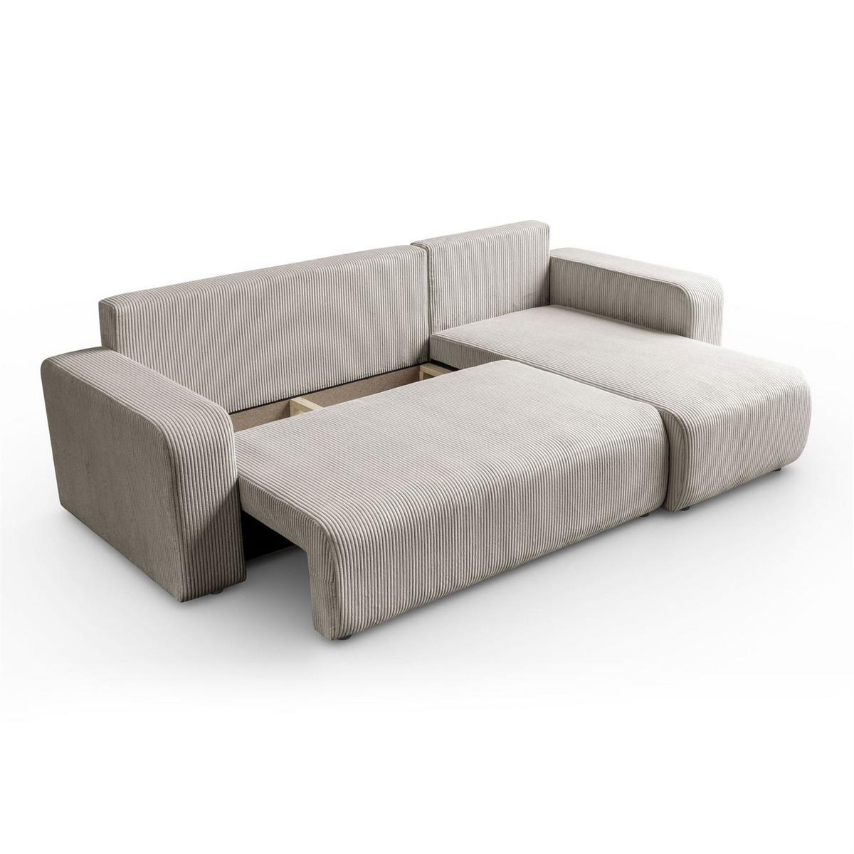 ECKSOFA PRESTIGE L, Poso 100 - Creme, Textil (247/143cm) - Lookway