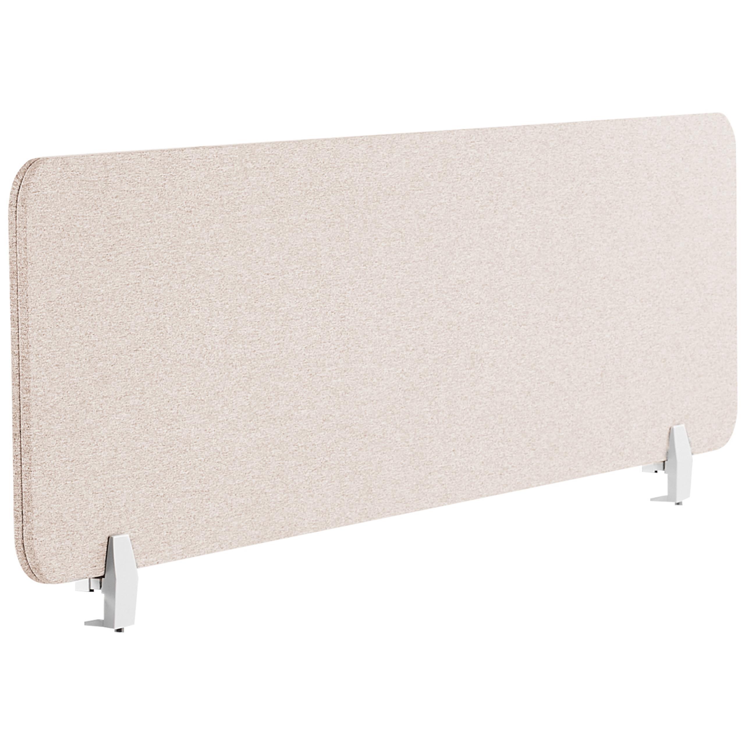 SCHREIBTISCHTRENNWAND 160 x 40 cm Beige Wally - Beige, Textil (160/40/2cm) - Beliani
