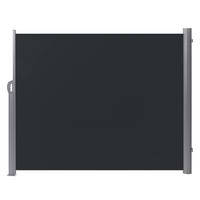 SEITENMARKISE graphitgrau ausziehbar 160/300 cm Dorio - Silberfarben/Graphitfarben, Kunststoff (305/160/9cm) - Beliani