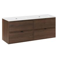 DOPPELWASCHTISCH 121cm Elias Dunkles Holz - Braun, Holzwerkstoff (121/50/46cm) - Petits-meubles
