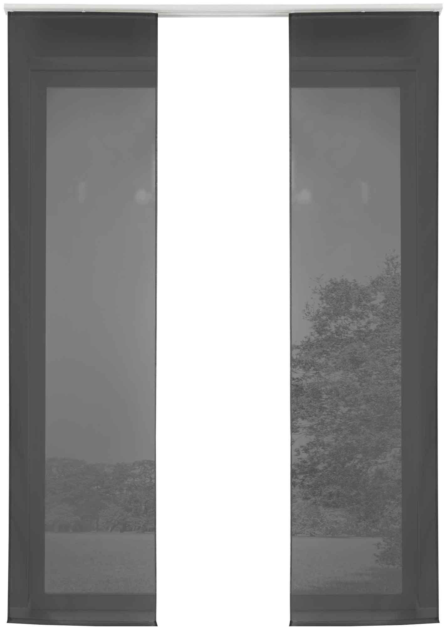 VORHANG 2ER SET HxB 245x60 cm Schwarz - Schwarz, Textil (60/245cm) - Gardinenbox