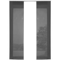 VORHANG 2ER SET HxB 245x60 cm Schwarz - Schwarz, Textil (60/245cm) - Gardinenbox