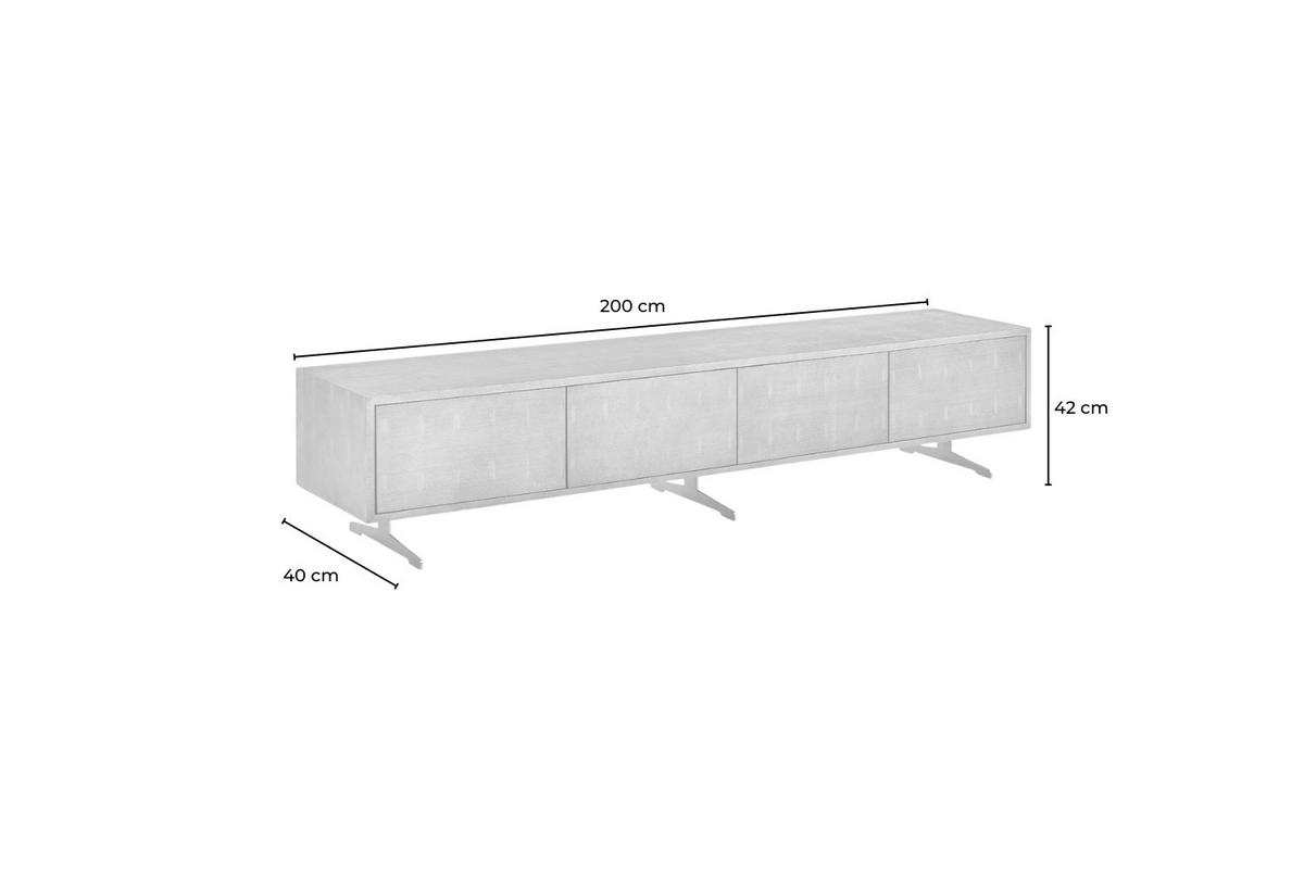 LOWBOARD GALA Gold Holz - Goldfarben, Holz/Metall (200/42/40cm) - KAWOLA