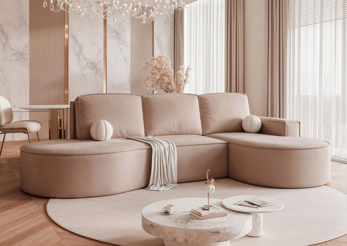 ECKSOFA Arlet Mit Schlaffunktion - Braun, Holzwerkstoff/Textil (156/277cm) - Fun Möbel