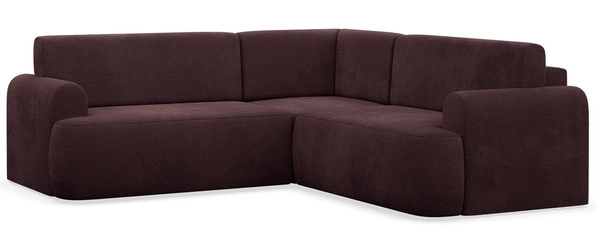 ECKSOFA Kaveo 245 cm universell mit Eckelement - Pflaume/Schwarz, Kunststoff/Textil (245/245cm) - Selsey