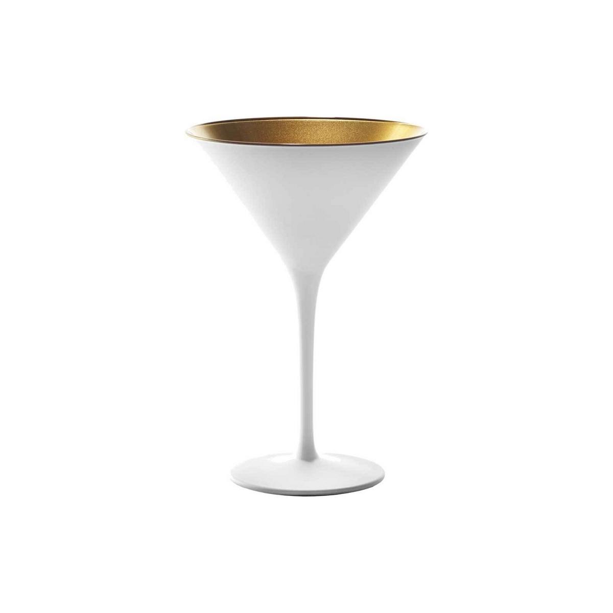 COCKTAILSCHALEN Elements Weiß-Gold 240 ml 6er Set - Goldfarben/Weiß, Glas (0.24L) - Stölzle Lausitz