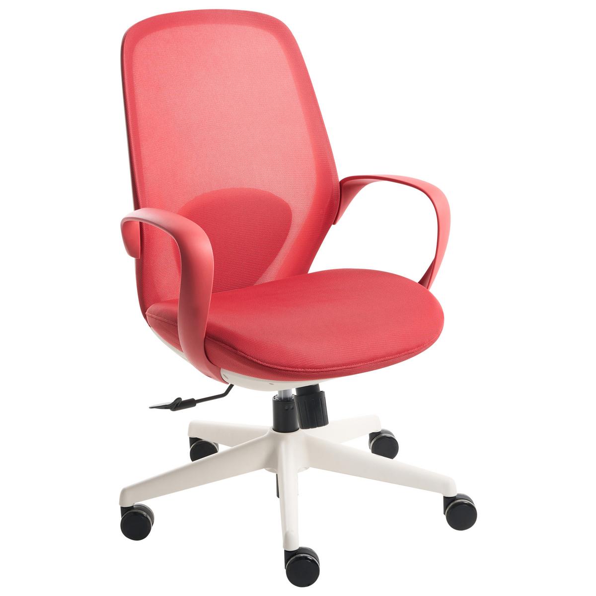 BÜROSTUHL Rot Foama - Rot/Schwarz, Textil (70/94/70cm) - Beliani