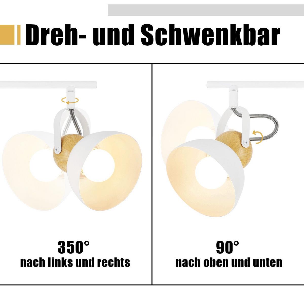 DECKENSTRAHLER Foreman 4-flammig 66/21/15 cm - Weiß, Metall (66/21/15cm) - Nettlife