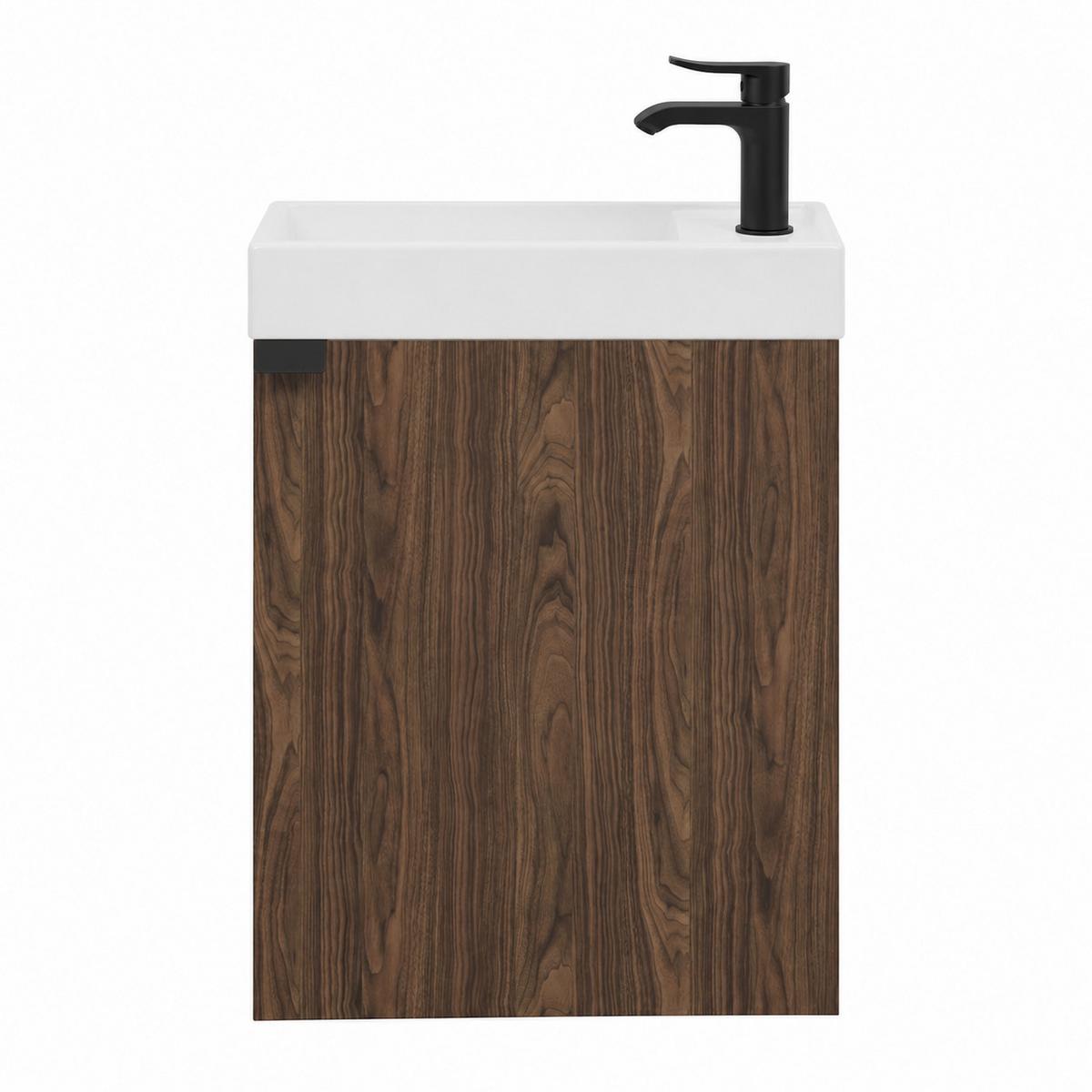GÄSTE-WC-MÖBELSET Keno 2 Teile Walnuss Braun – 50 x 23 x 60cm - Eichefarben, Holz (50/60/23cm) - Badplaats