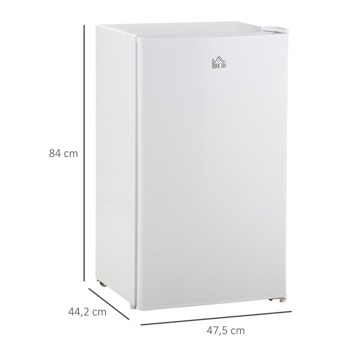 MINIKÜHLSCHRANK mit Gefrierfach 91L Weiß - Weiß, Kunststoff (44.2/84/47.5cm) - HOMCOM