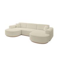 WOHNLANDSCHAFT MARI-U1-v1 - 303x171x83 cm Beige Bouclé - Beige, Holzwerkstoff/Textil (303/83/171cm) - ALTDECOR