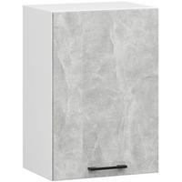 HÄNGESCHRANK Weiß, Beton 58/50/30 - Hellgrau/Weiß, Holzwerkstoff (50/58/30cm) - RAUMHIRSCH FURNITURE