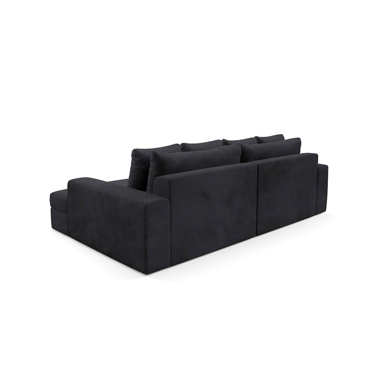 ECKSOFA Paola 3 Sitzplätze Schwarz - Schwarz, Holz (272/167cm) - Petits-meubles