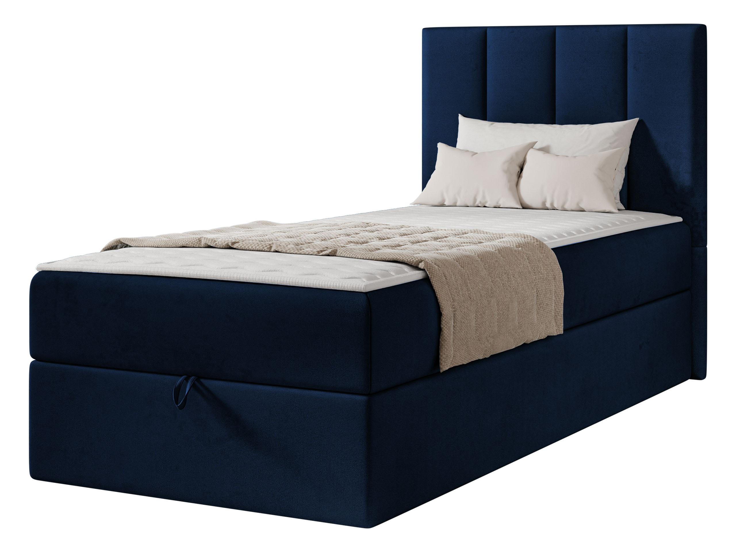 BOXBETT Rebos Single - H3 - Blau, Holz/Textil (90/200cm) - MIRJAN24