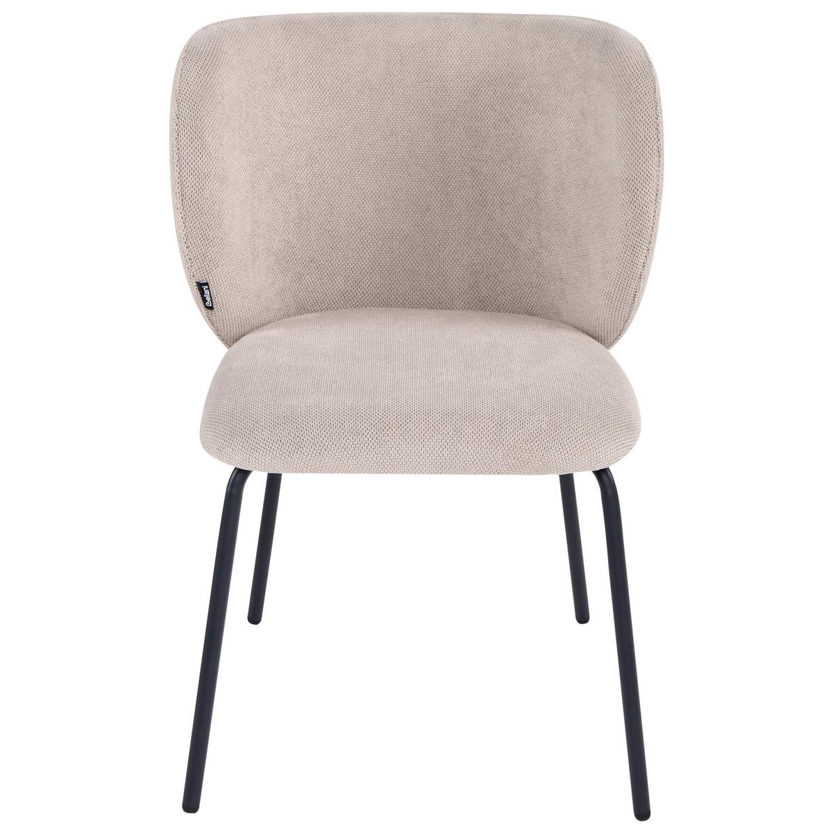 ESSZIMMERSTUHL 2er Set Stoff Taupe Calera - Taupe, Textil/Metall (56/78/60cm) - Beliani