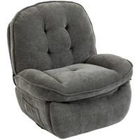 RELAXSESSEL Polyester Hellgrau - Creme/Hellgrau, Holzwerkstoff/Textil (94/104/95cm) - HOMCOM