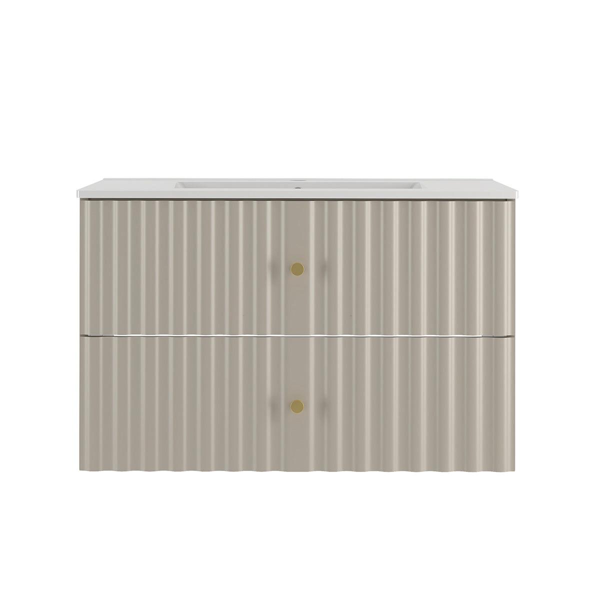 WASCHTISCH 80cm Izae Kaschmir - Beige, Holzwerkstoff (80/50/45.8cm) - Petits-meubles