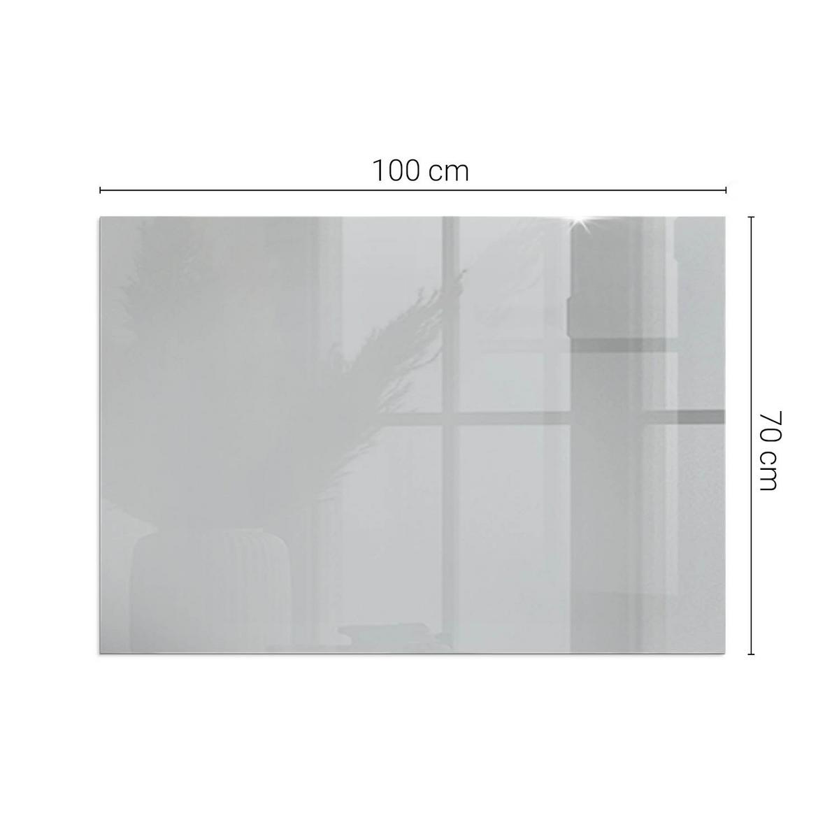 GLASPLATTE für Kamin 100x70 cm - Grau, Glas (100/70/0.4cm) - TULUP