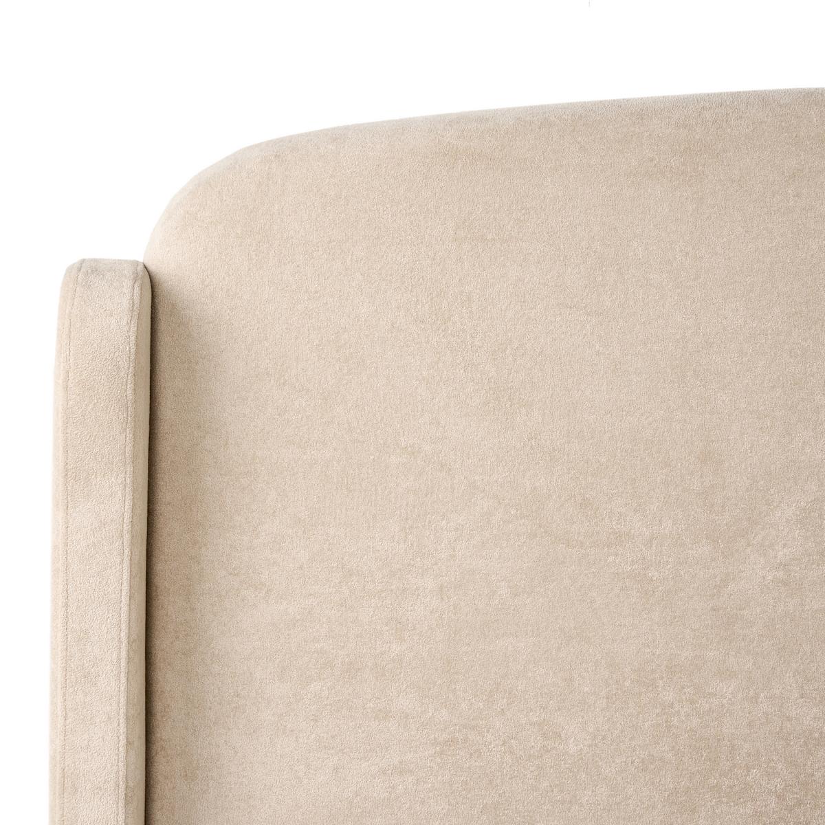 BETT mit Stauraum 180/200 cm Stoff Taupe Bernay - Taupe, Textil (180/200cm) - Beliani