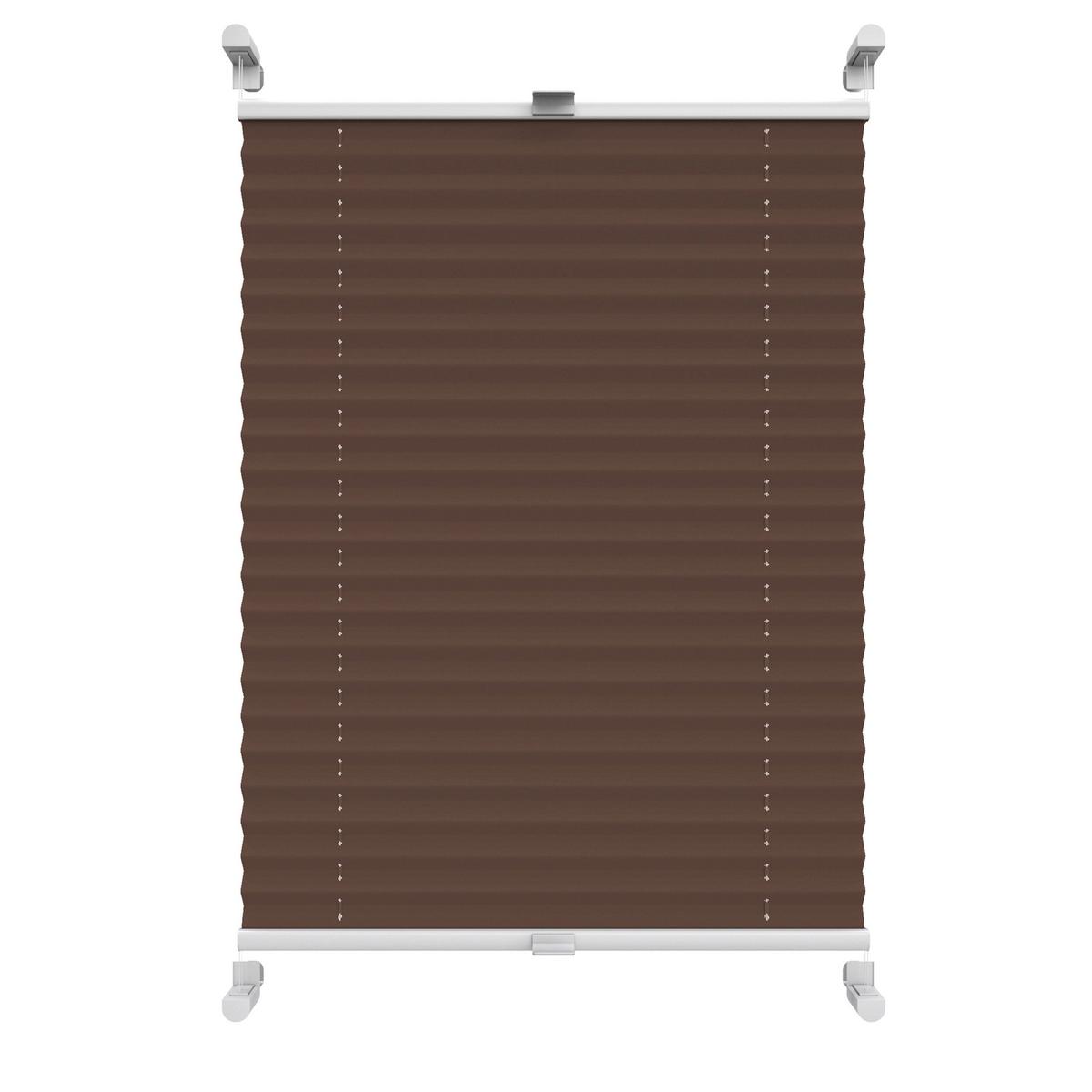 PLISSEE Thermo Basic 75 x 150cm Klemmfix ohne Bohren - Hellbraun, Textil (75/150/150cm) - Deco-Raum