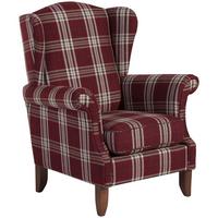 OHRENSESSEL Katria Bezug Flachgewebe Buche nussbaum / rot - Rot, Kunststoff (88/108/84cm) - 58aufmkessel