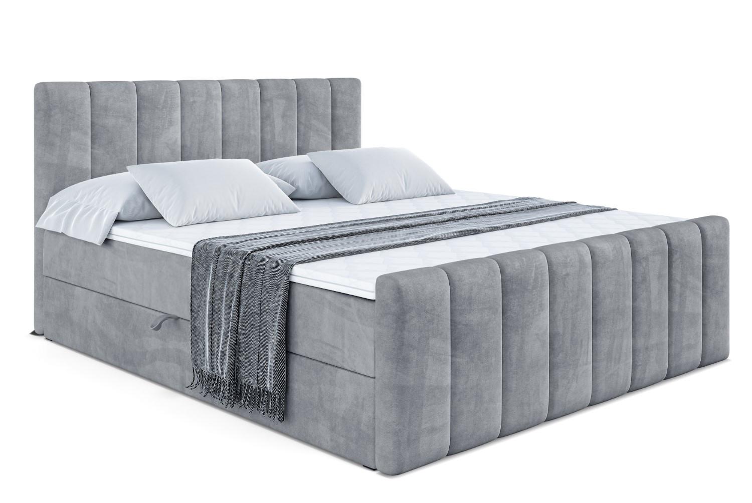 BOXBETT OTTA-Z - 160x200 cm - H3 - Grau - Grau, Holzwerkstoff (160/200cm) - ALTDECOR
