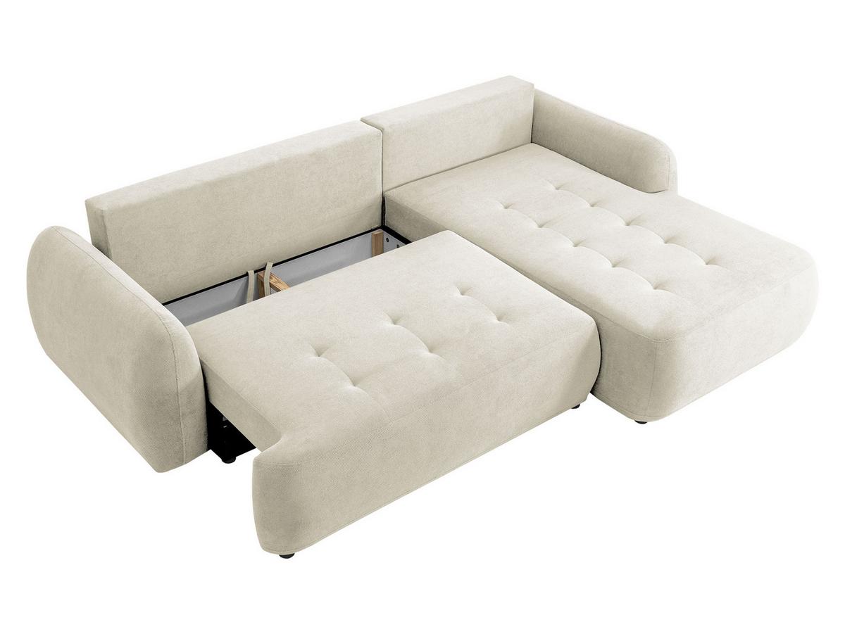 ECKSCHLAFSOFA Bueno II, Seite: Links - Beige/Schwarz, Holz/Textil (280/185cm) - MIRJAN24