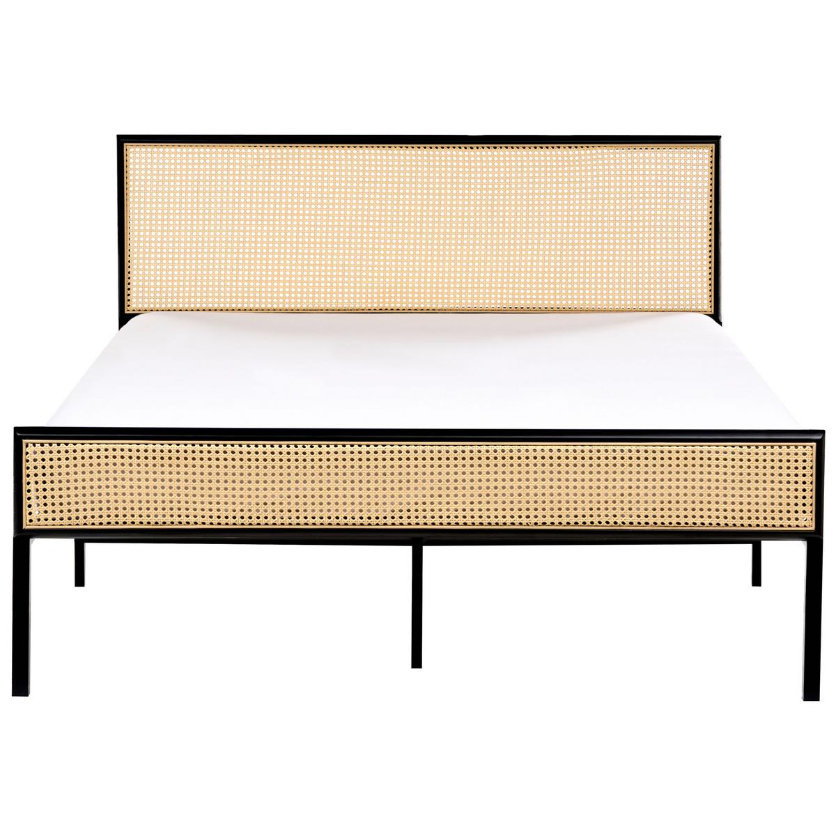 BETT mit Lattenrost 140/200 cm Eisen Hellbraun Avanton - Hellbraun, Metall (140/200cm) - Beliani