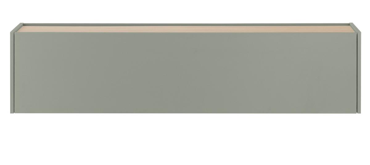 TV-LOWBOARD in Salbei Grün mit Eiche, Hängeschrank mit Stauraum, 150 cm - Salbeigrün/Eichefarben, Holz/Holzwerkstoff (150/35/30cm) - Furn.Design