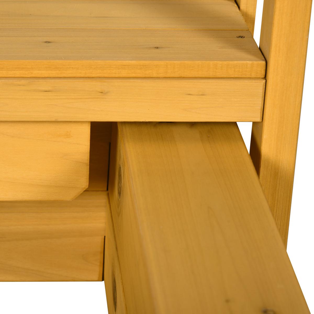 SANDKASTEN, Naturholz, Tanne - Naturfarben, Holz (133/129/137.5cm) - Outsunny