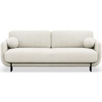 SCHLAFSOFA Ovals Creme - Creme/Schwarz, Textil/Metall (236/95/96cm) - Selsey