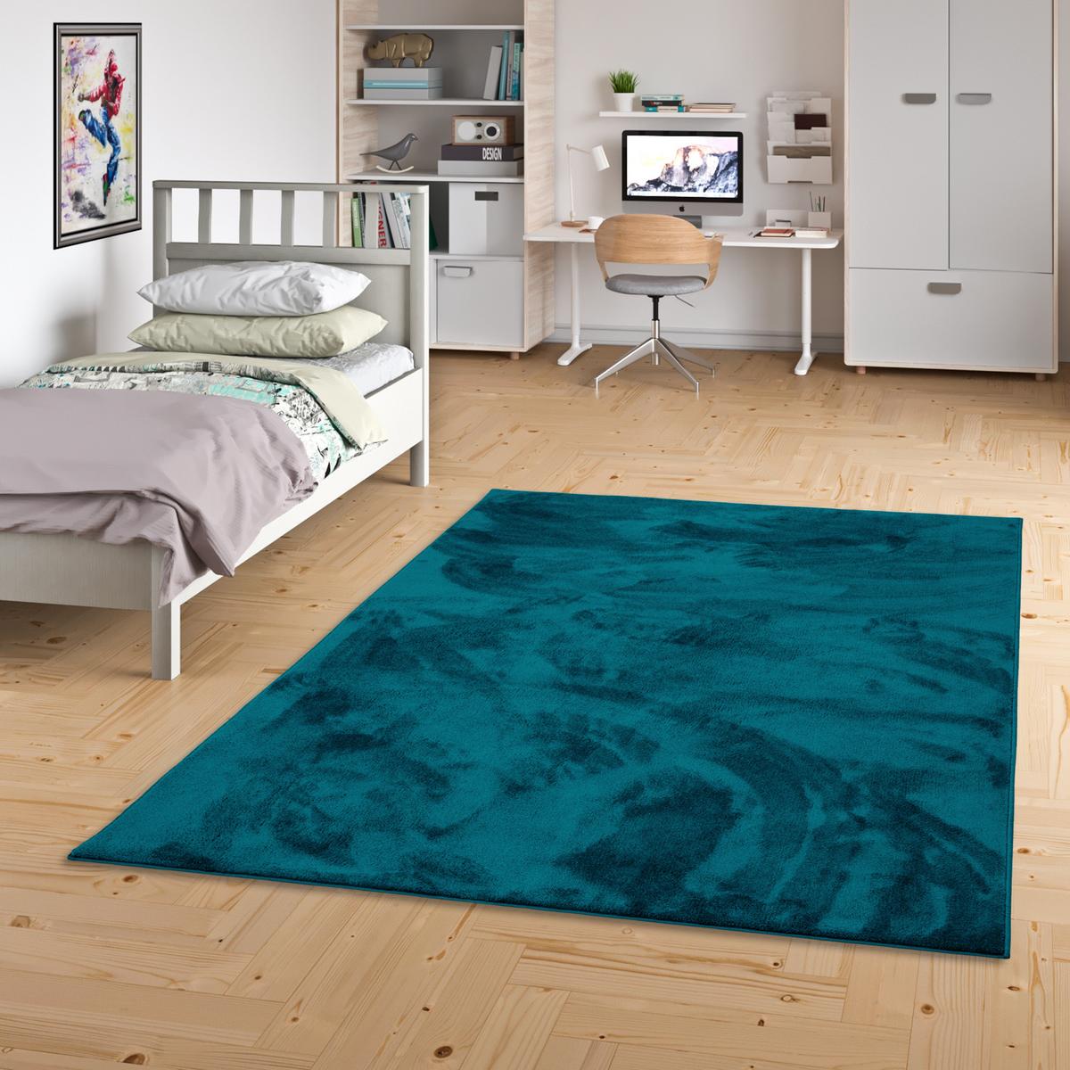 HOCHFLOR LANGFLOR TEPPICH SUPER SOFT MELIA KIDS - Petrol, Textil (80/150cm) - Pergamon