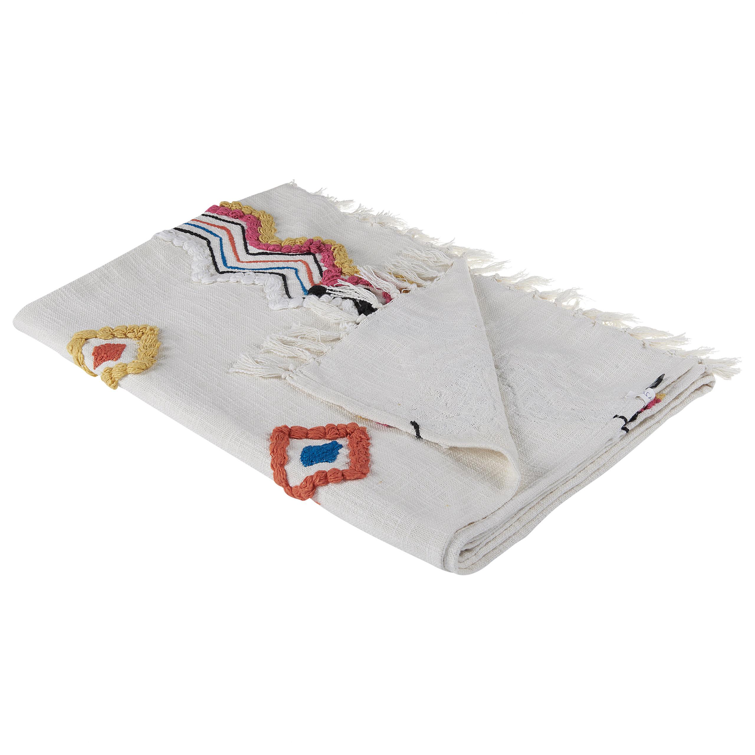 DECKE Bunt Morena 130/180 cm - Multicolor, Naturmaterialien/Textil (130/180cm) - Beliani