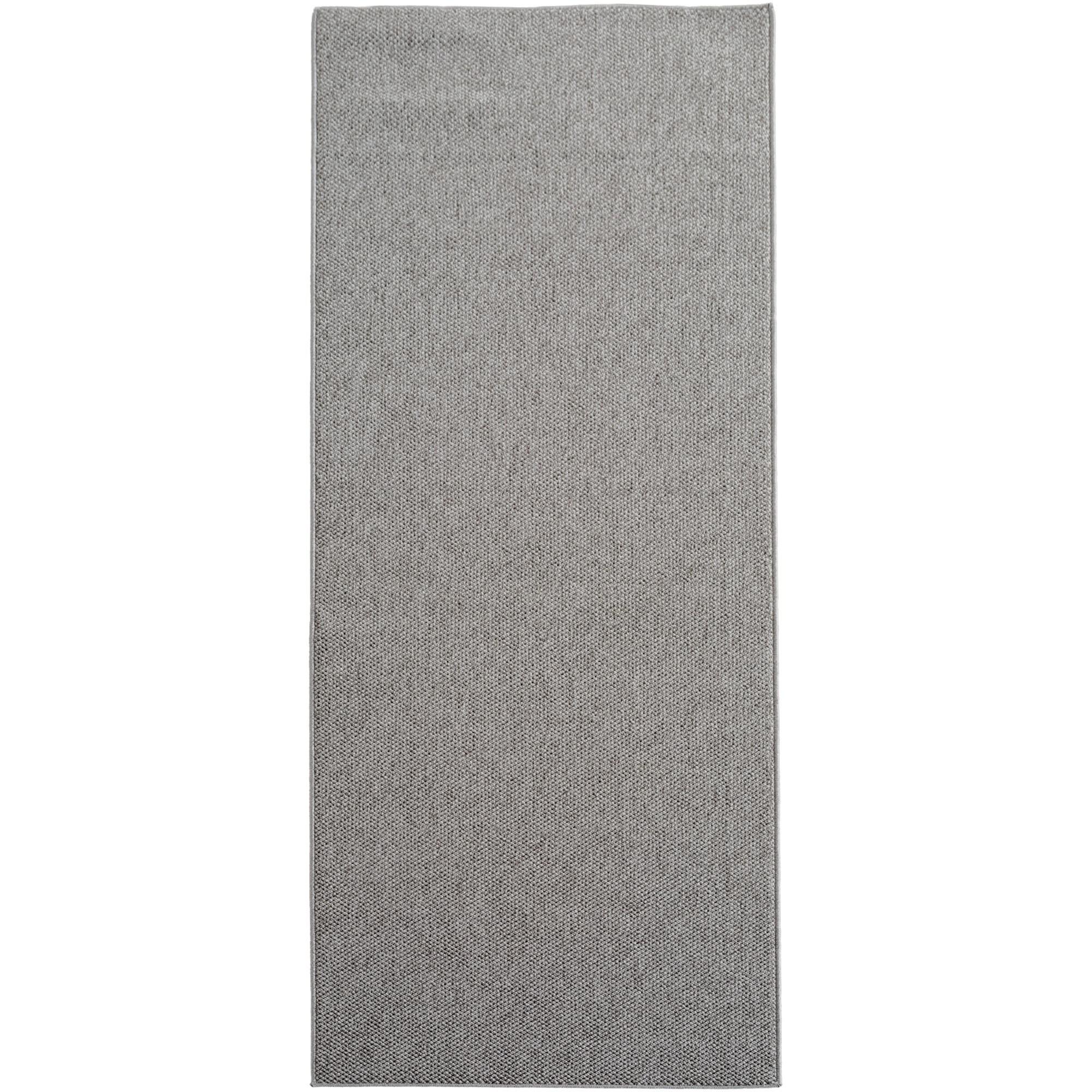 TEPPICH Flachgewebe LANGAU in Silber, meliert, 80 x 250 cm - Silberfarben, Textil (80/250cm) - KADIMA DESIGN