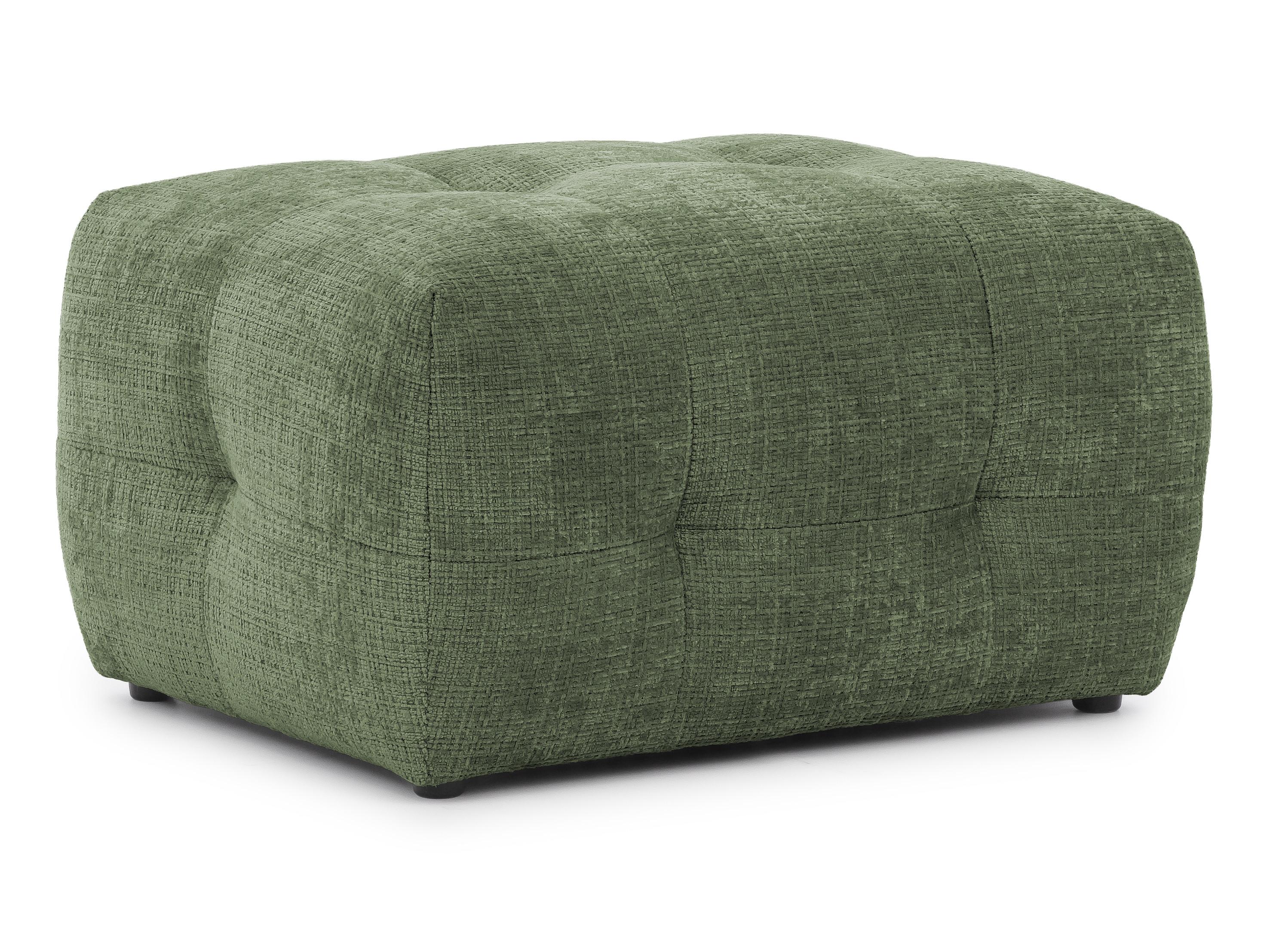 POLSTERHOCKER Kozy im Bumpy-Design aus weichem Grün Chenille-Stoff - Schwarz/Grün, Holz/Textil (87/46/68cm) - S-Style Möbel