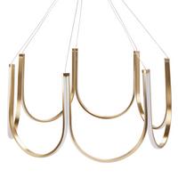 LED-KRONLEUCHTER Gold Perqueno - Goldfarben, Metall (75/75/123cm) - Beliani